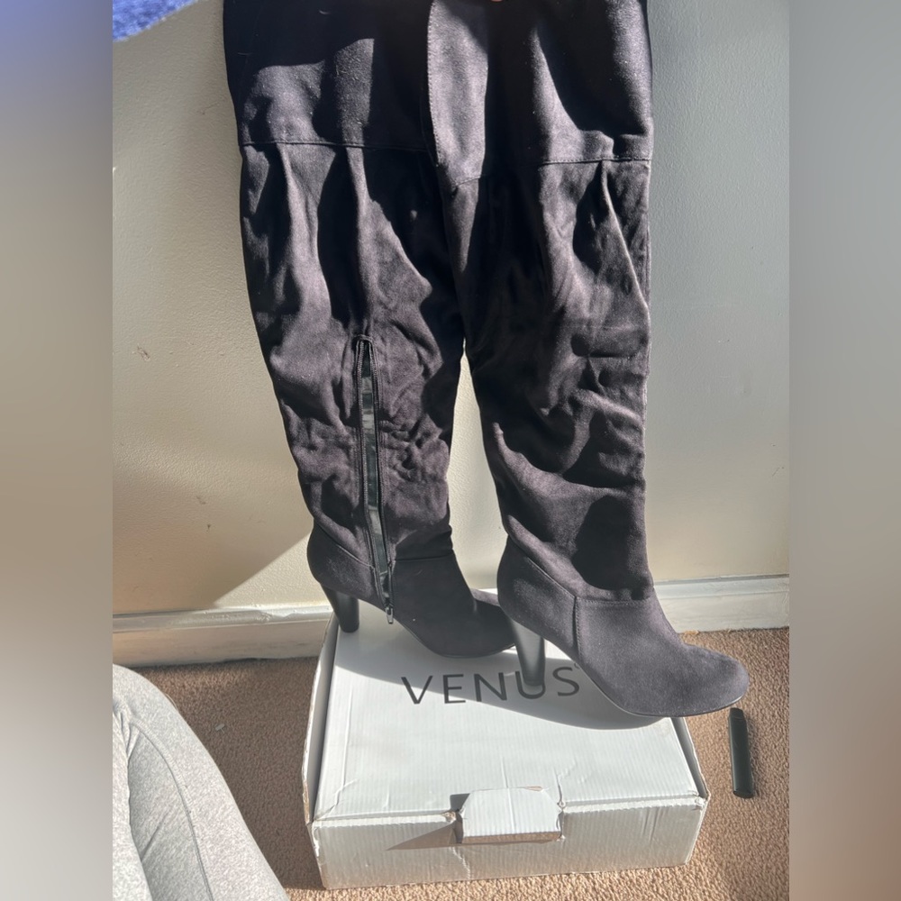 Women’s size 8 - black over the knee boots! New in the box!